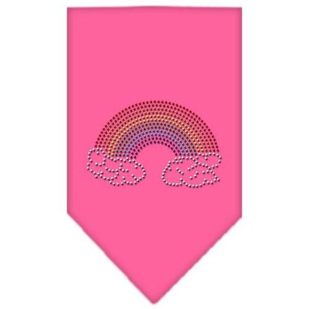 UNCONDITIONAL LOVE Rainbow Rhinestone Bandana Bright Pink Large UN802811